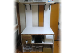 施工事例　収納付き作業机