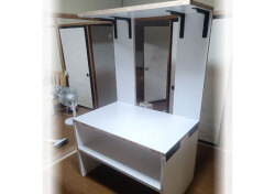 施工事例　収納付き作業机