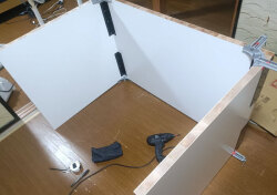施工事例　収納付き作業机