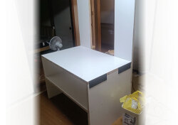 施工事例　収納付き作業机