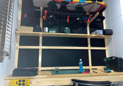 施工例　子供部屋のアクセントカラーに
