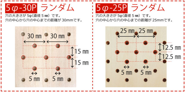 有孔ボード　ランダム　説明